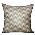 Plutus Forest Jade Sea Green Chevron Luxury Outdoor/Indoor Throw Pillow Double Sided  12' X 20'