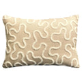 Plutus Chandra Taal Beige Geometric Luxury Throw Pillow Double Sided  20' X 30' Queen
