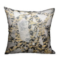 Plutus Craven Dust Gold, Gray Abstract Luxury Throw Pillow Double Sided  26' X 26'