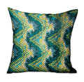 Plutus Montage Haven Green Geometric Luxury Throw Pillow Double Sided  16' X 16'