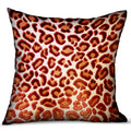 Plutus Emberglow Velvet Cheetah Red Animal Motif Luxury Throw Pillow Double Sided  24' X 24'