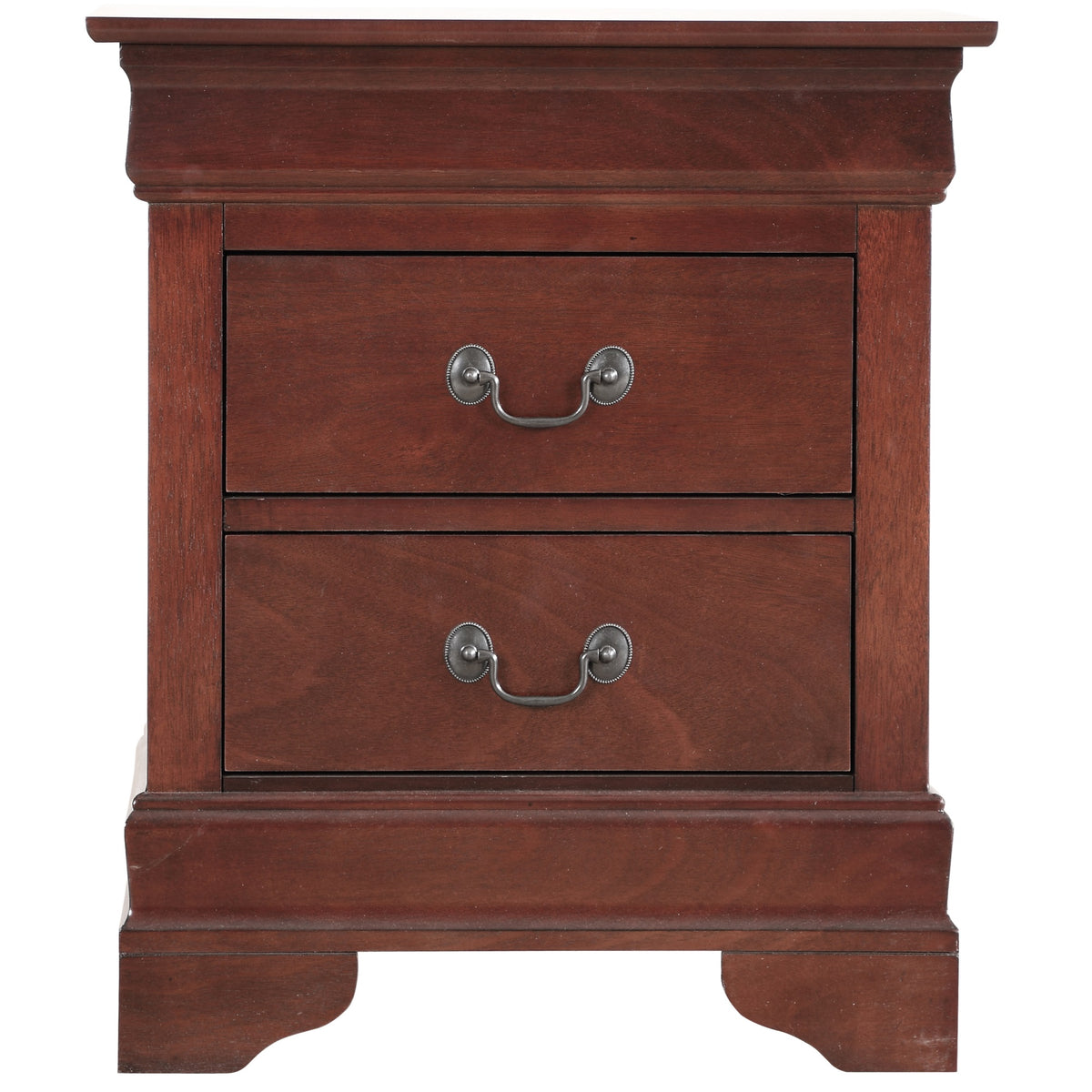 Louis Philippe 2Drawer Cherry Nightstand (24 In. H X 21 In. W X 16 In. D)