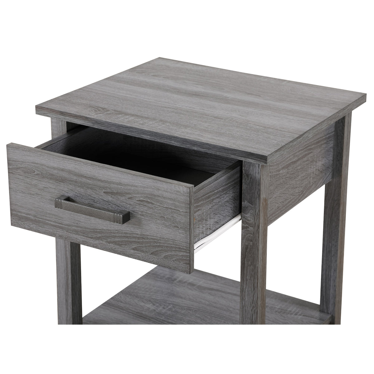 Salem 1Drawer Gray Nightstand (24 In. H X 19 In. W X 20 In. D)