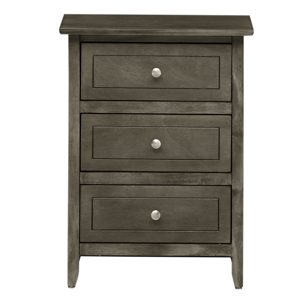 Daniel 3Drawer Gray Nightstand (25 In. H X 15 In. W X 19 In. D)