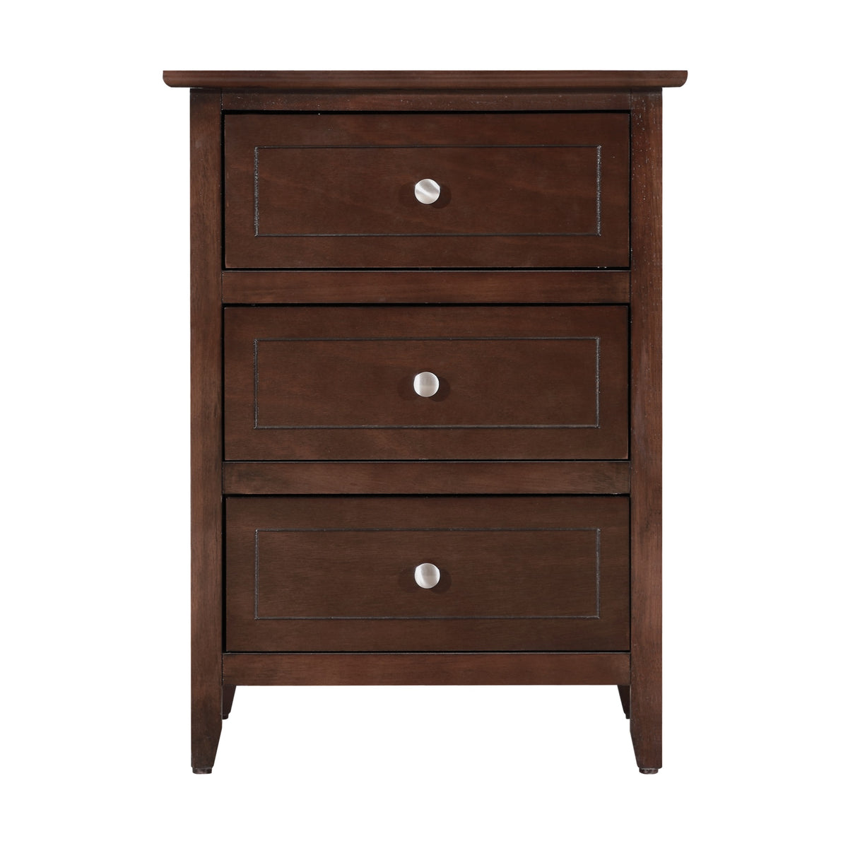 Daniel 3Drawer Cappuccino Nightstand (25 In. H X 15 In. W X 19 In. D)