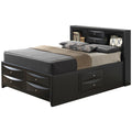 Marilla Black King Panel Beds