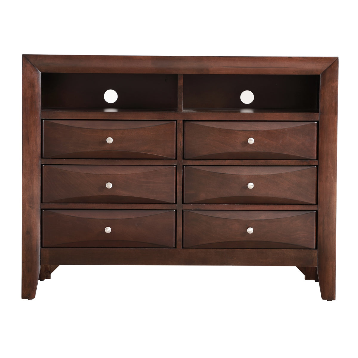 Marilla Cappuccino 6Drawer Chest Of Drawers (47 In. L X 17 In. W X 37 In. H)