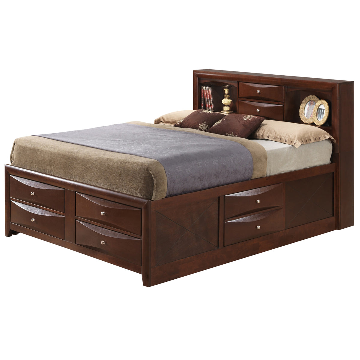 Marilla Cherry Full Panel Beds