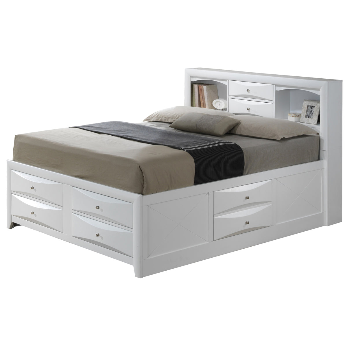 Marilla White King Panel Beds