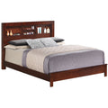 Burlington Cherry Full Platform Bed With Storage Shelves