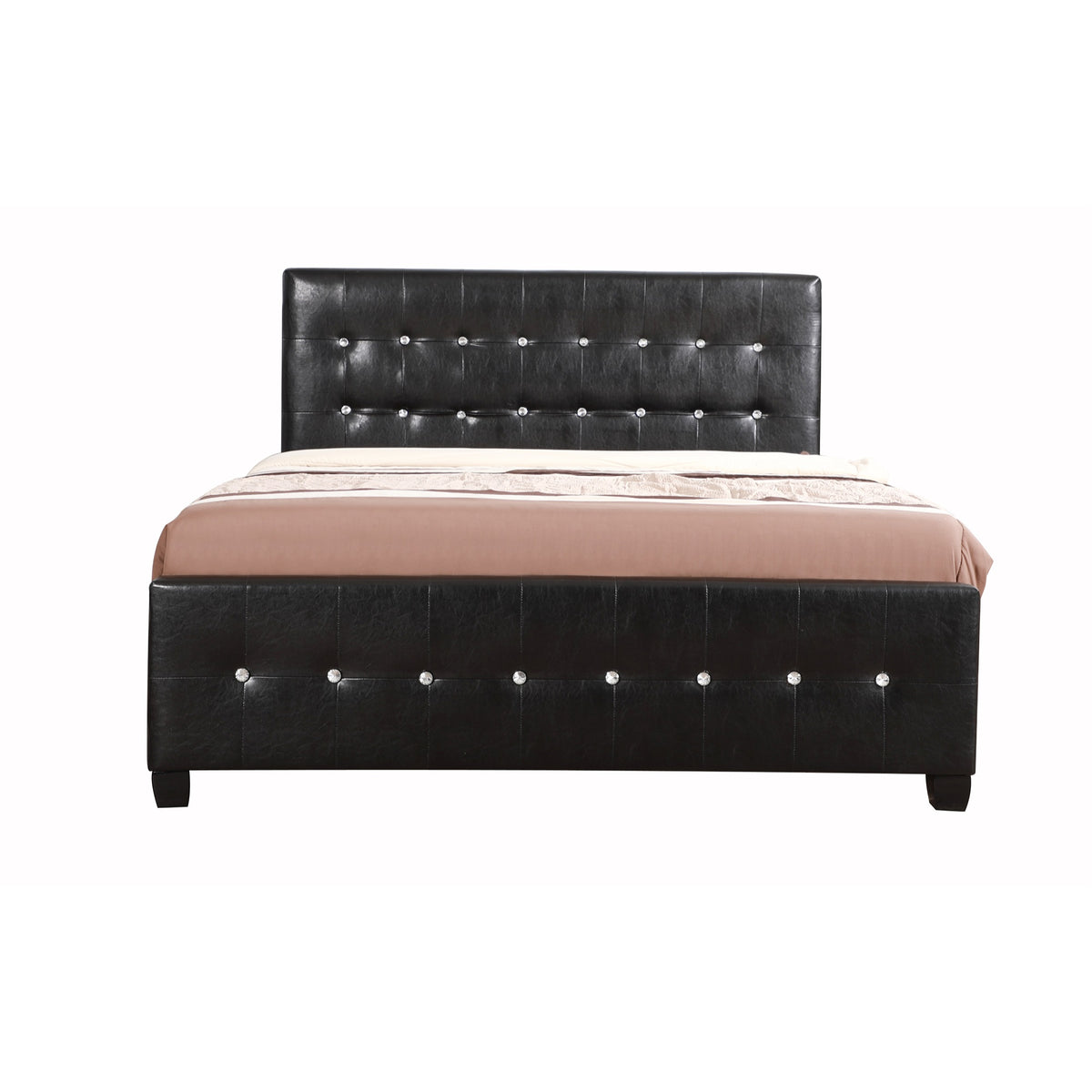 Diamond Black King Panel Beds