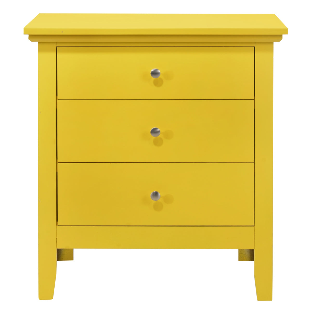 Hammond 3Drawer Yellow Nightstand (26 In. H X 18 In. W X 24 In. D)