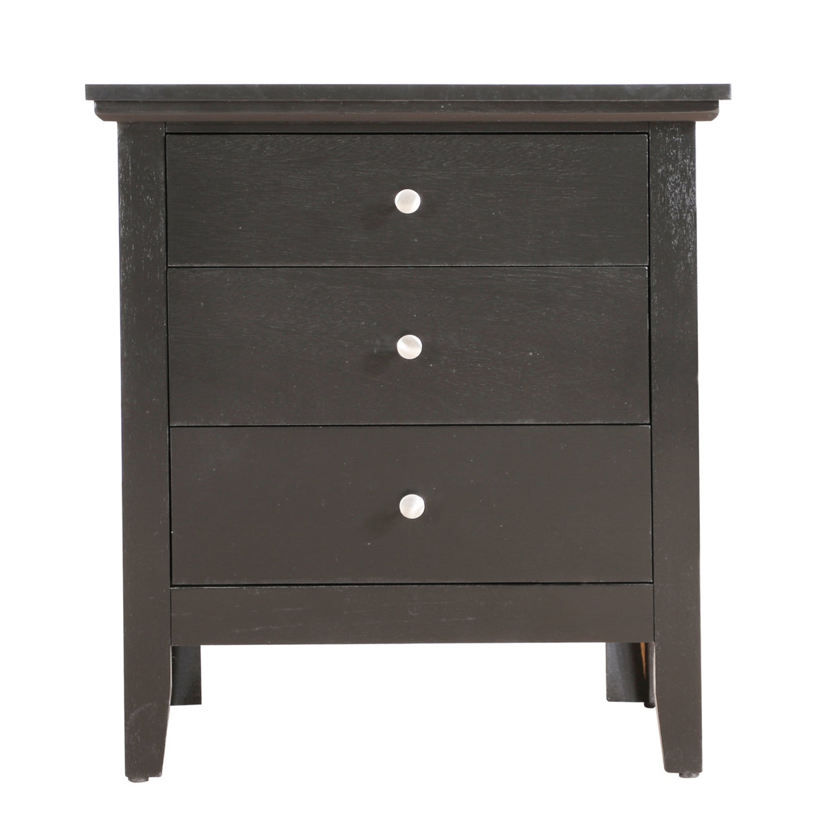 Hammond 3Drawer Black Nightstand (26 In. H X 18 In. W X 24 In. D)
