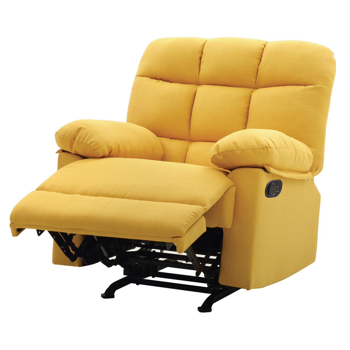 Cindy Yellow Fabric Upholstery Reclining Chair