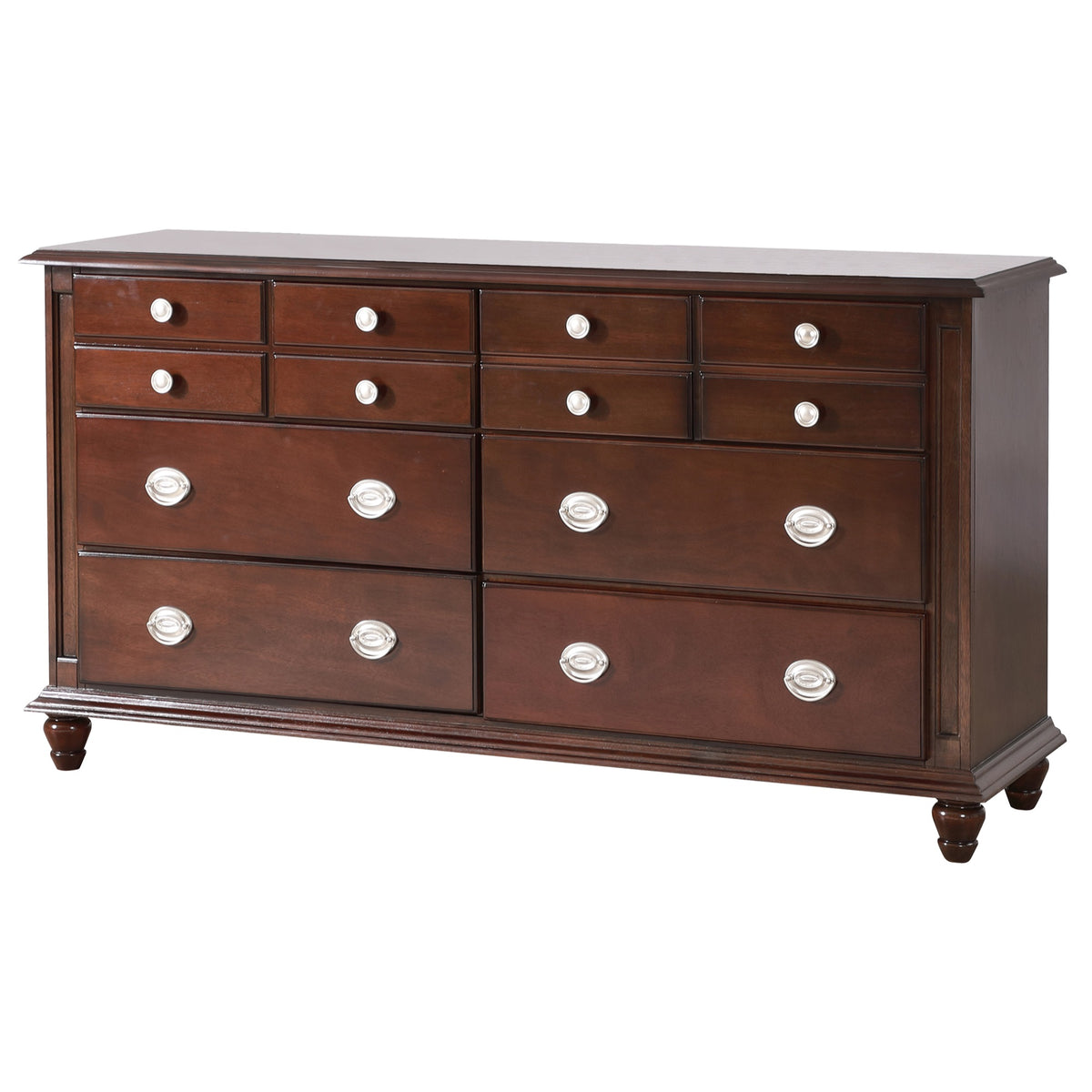 Summit 12Drawer Cappuccino Dresser (35 In. X 65 In. X 18 In.)