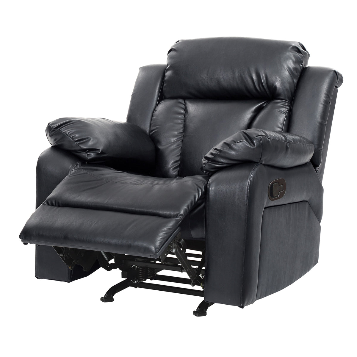 Daria Black Faux Leather Upholstery Reclining Chair