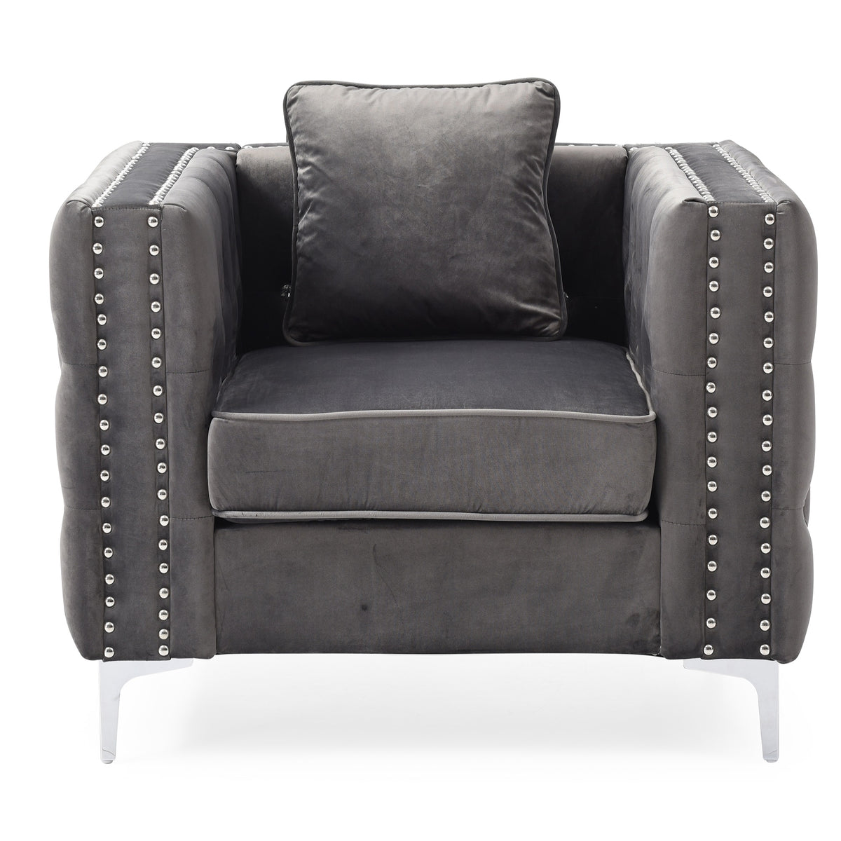 Paige Gray Accent Chair