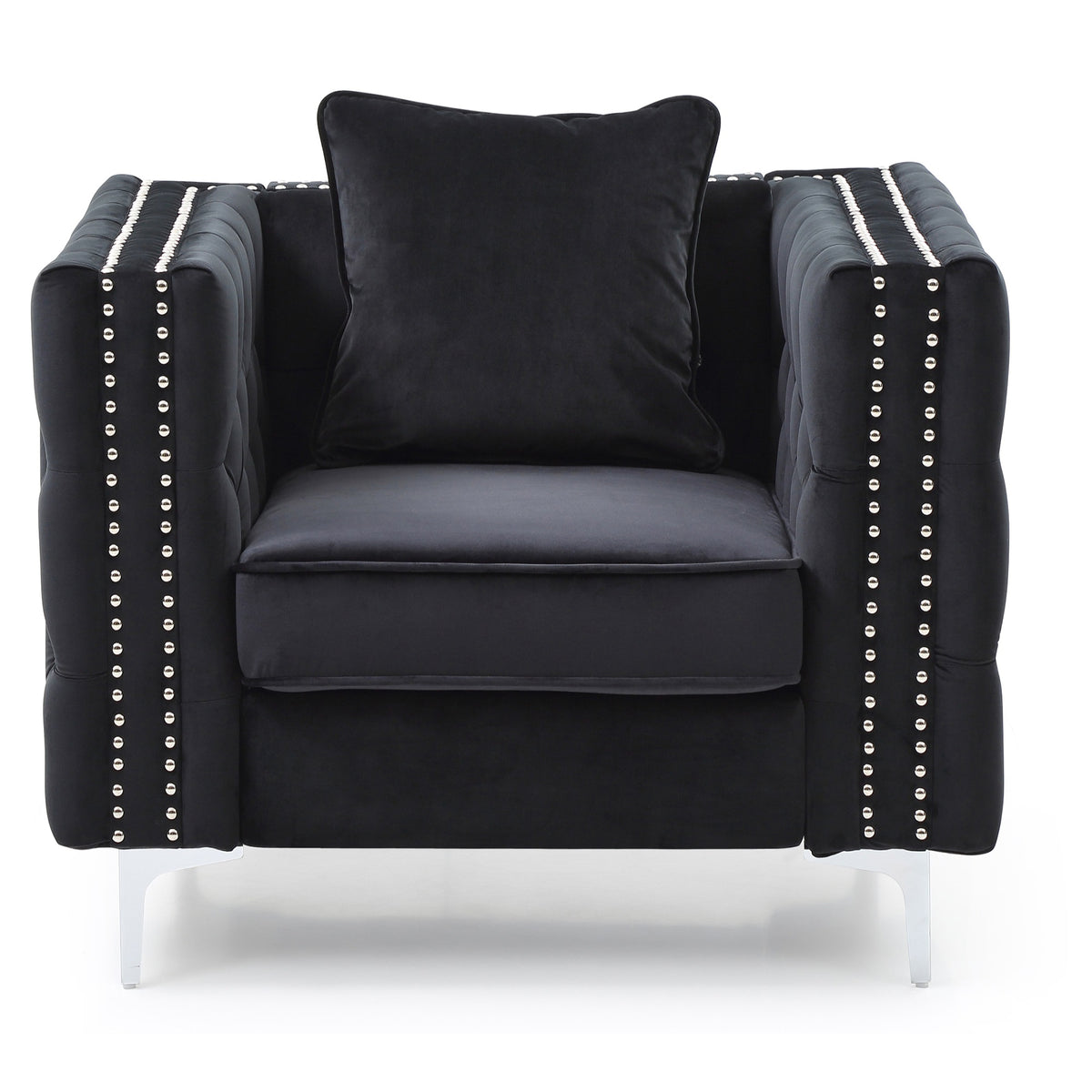 Paige Black Accent Chair