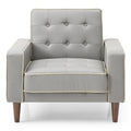 Andrews Gray Tufted Accent Chair