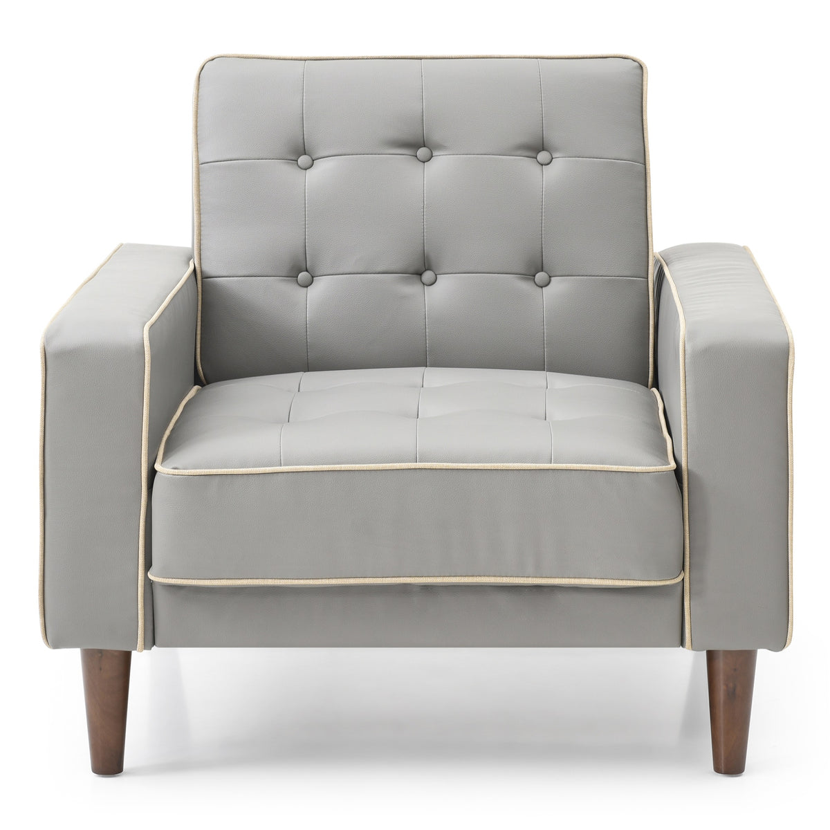 Andrews Gray Tufted Accent Chair