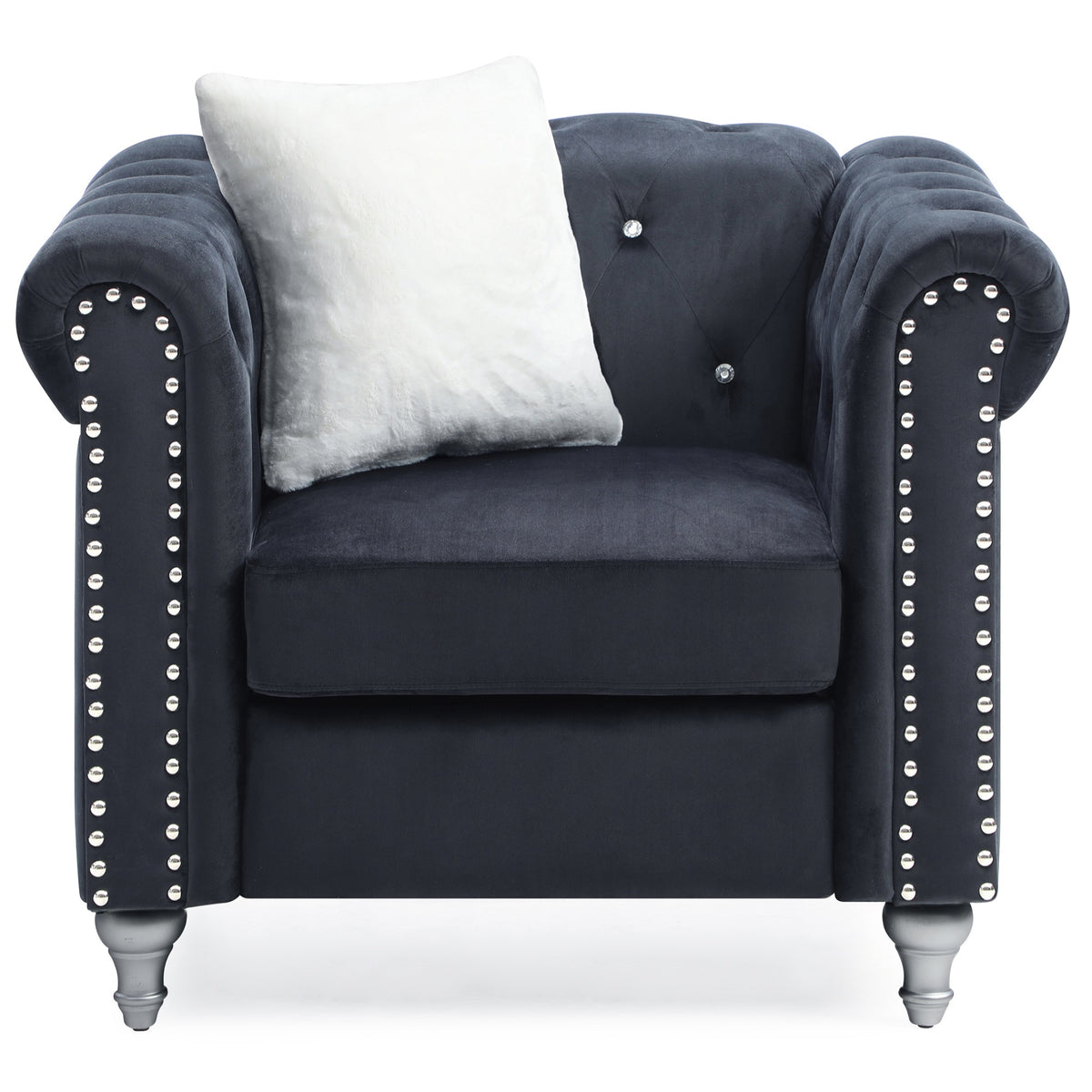 Raisa Black Accent Chair