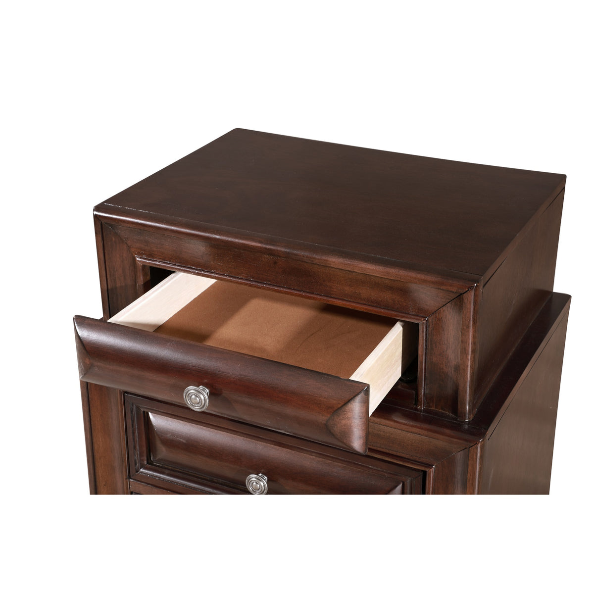 Lavita 3Drawer Cappuccino Nightstand (29 In. H X 17 In. W X 24 In. D)