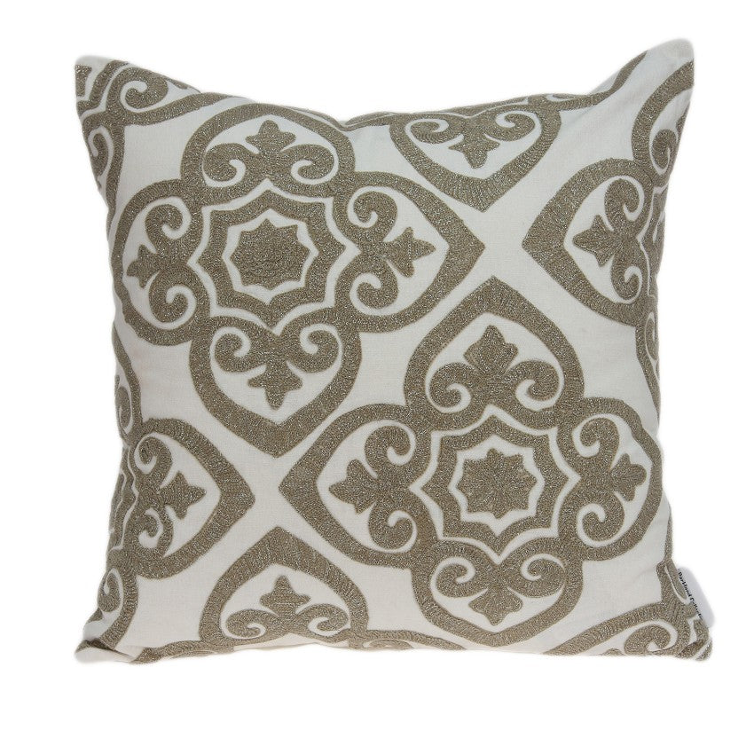 Parkland Collection Noori Bling Ivory Pillow Cover With Poly Insert