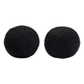 Set Of (2) 10' Round Accent Pillows In Black Faux Sheepskin By Diamond Sofa