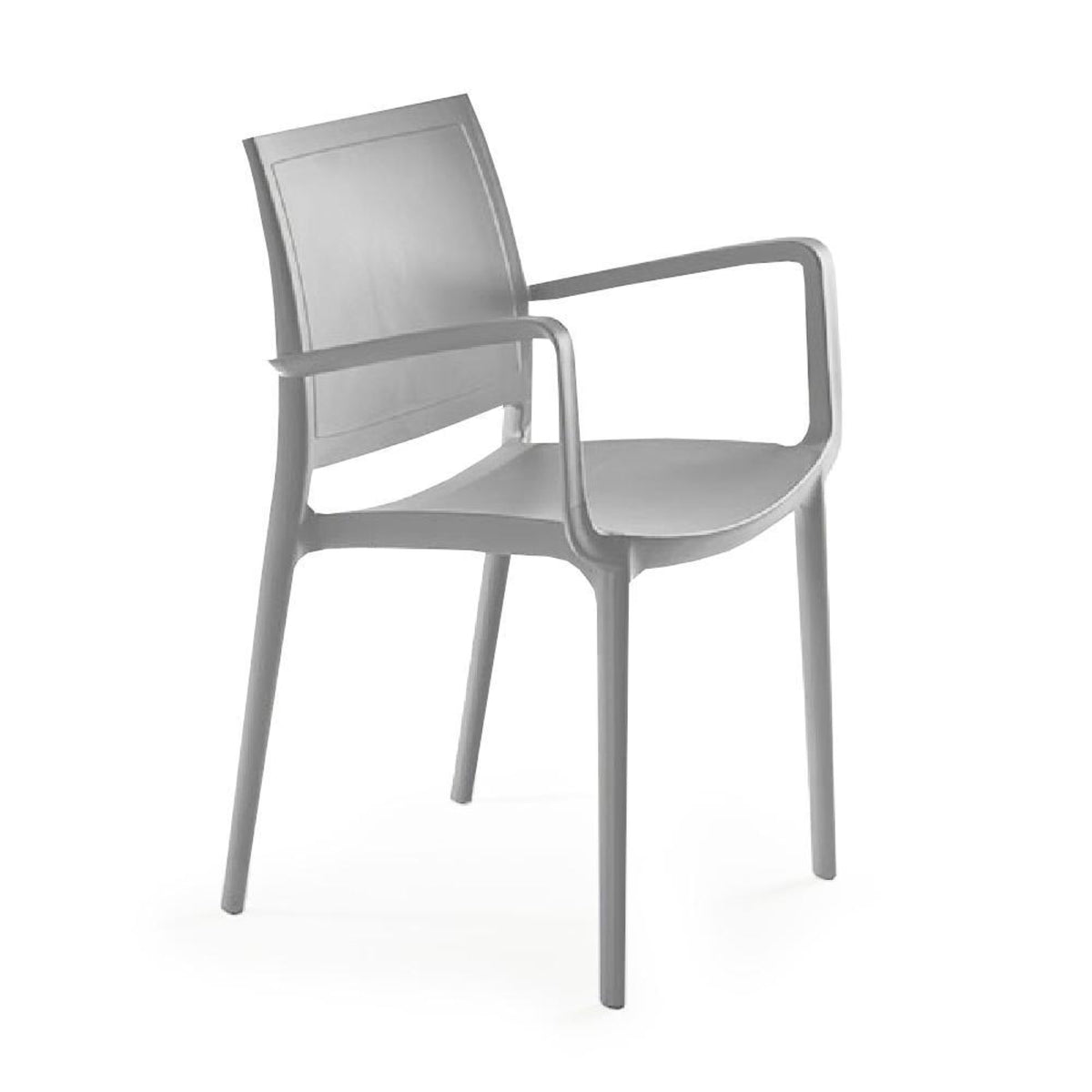 PKolino Luna Modern Chair W/ Arms  Grey