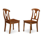 East West Furniture PLNA7-SBR-W 7 Piece Dining Table Set Consist of an Oval Dining Room Table with Butterfly Leaf and 6 Wood Seat Chairs, 42x78 Inch, Saddle Brown