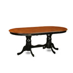 East West Furniture PLQU9-BCH-W 9 Piece Dining Table Set Includes an Oval Dinner Table with Butterfly Leaf and 8 Dining Room Chairs, 42x78 Inch, Black & Cherry