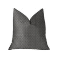 Plutus Cleopatra Blue And Gold Luxury Throw Pillow - Double Sided  16' X 16'
