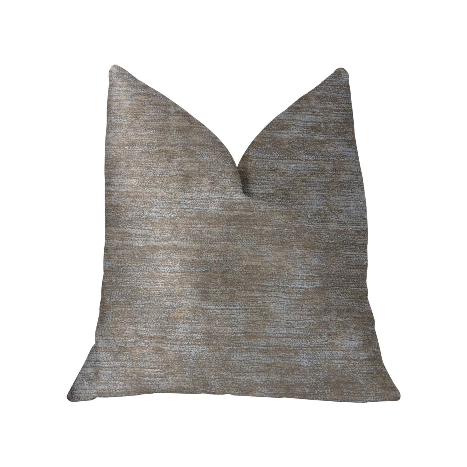 Plutus Bella Isabella Brown And Beige Luxury Throw Pillow - Double Sided  20' X 36' King