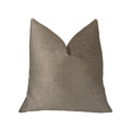 Plutus Caf Au Lait Brown And Beige Luxury Throw Pillow - Double Sided  20' X 36' King