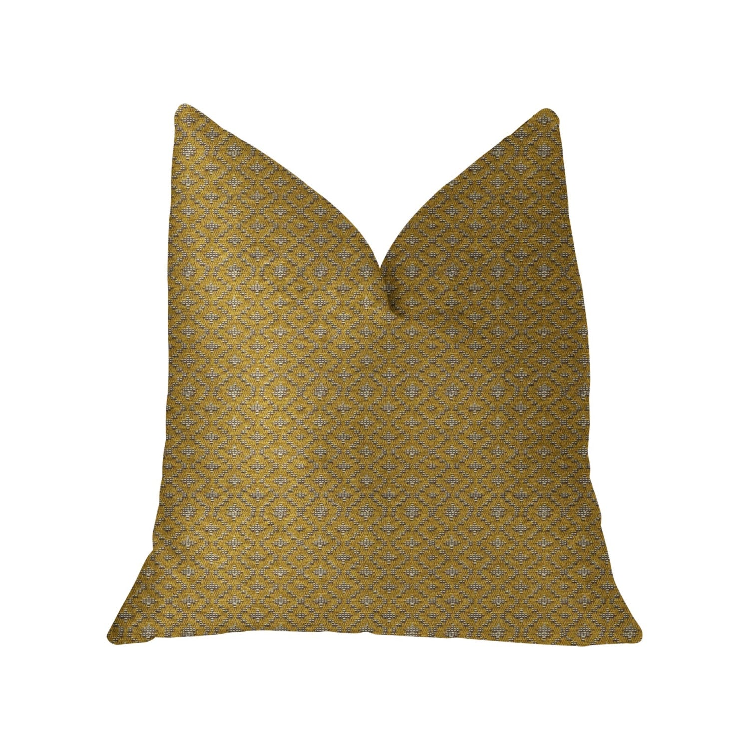 Plutus Goden Cleopatra Gold And Silver Luxury Throw Pillow - Double Sided  16' X 16'