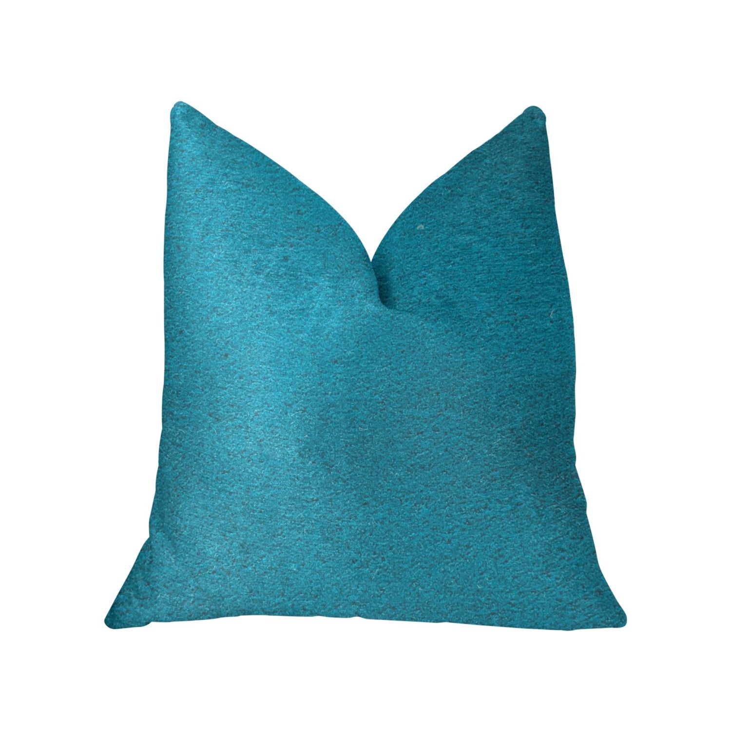 Plutus Aquamarine Velvet Turquoise Luxury Throw Pillow - Double Sided  20' X 26' Standard