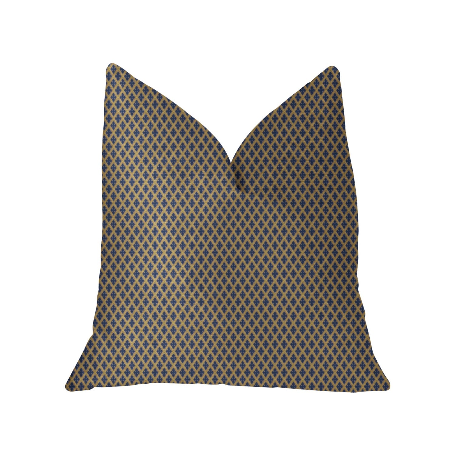 Plutus Zurie Bliss Prussian Blue Luxury Throw Pillow - Double Sided  20' X 36' King