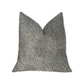 Plutus Metropolis Silver And Taupe Luxury Throw Pillow - Double Sided  20' X 26' Standard