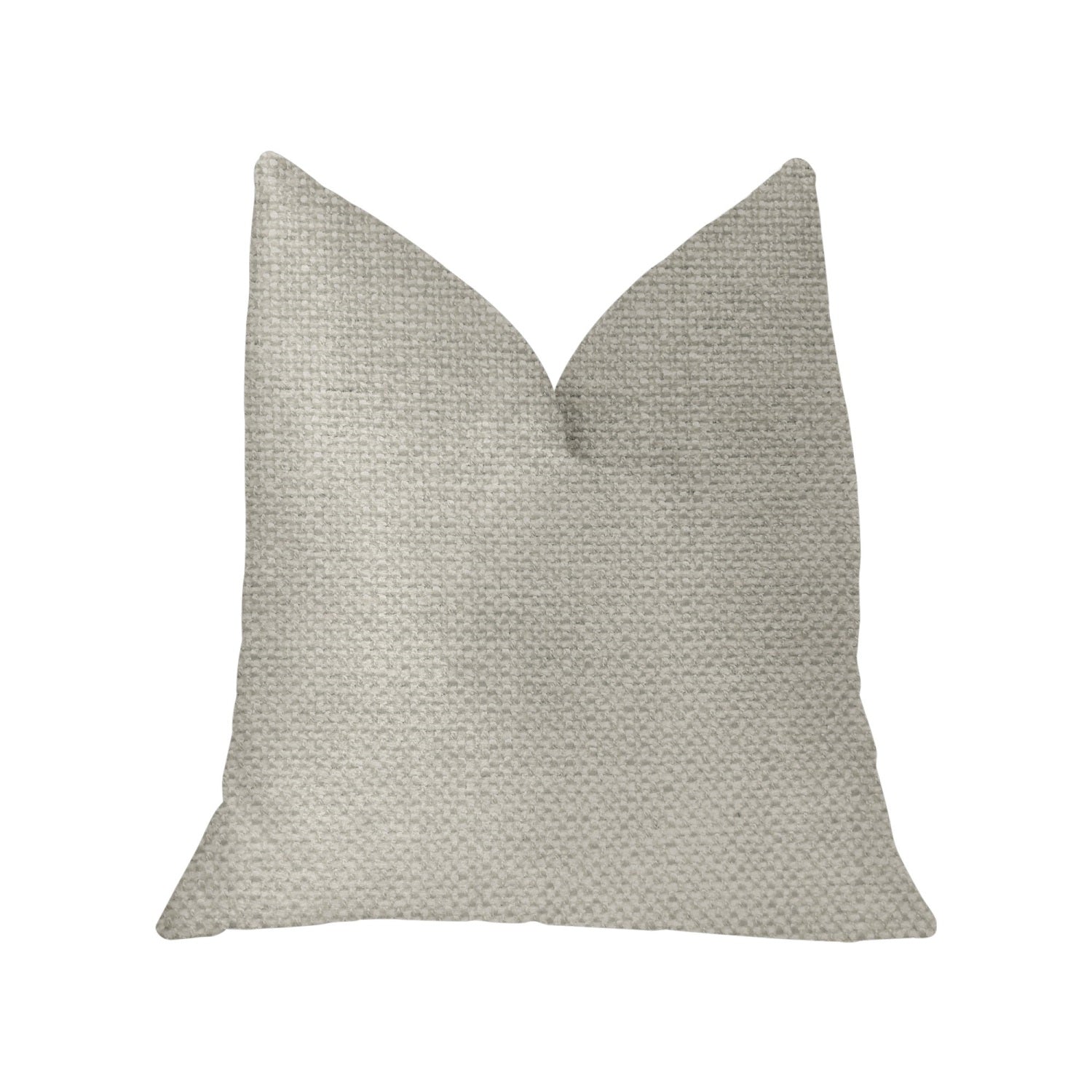 Plutus Sanctuary White Luxury Throw Pillow - Double Sided  20' X 26' Standard