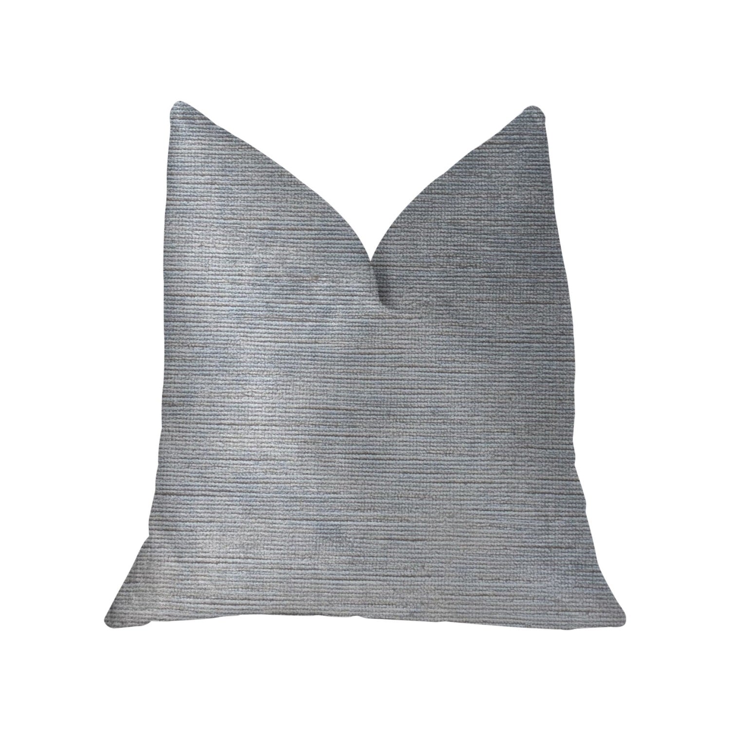 Plutus Icy Sky Blue And Silver Luxury Throw Pillow - Double Sided  20' X 36' King