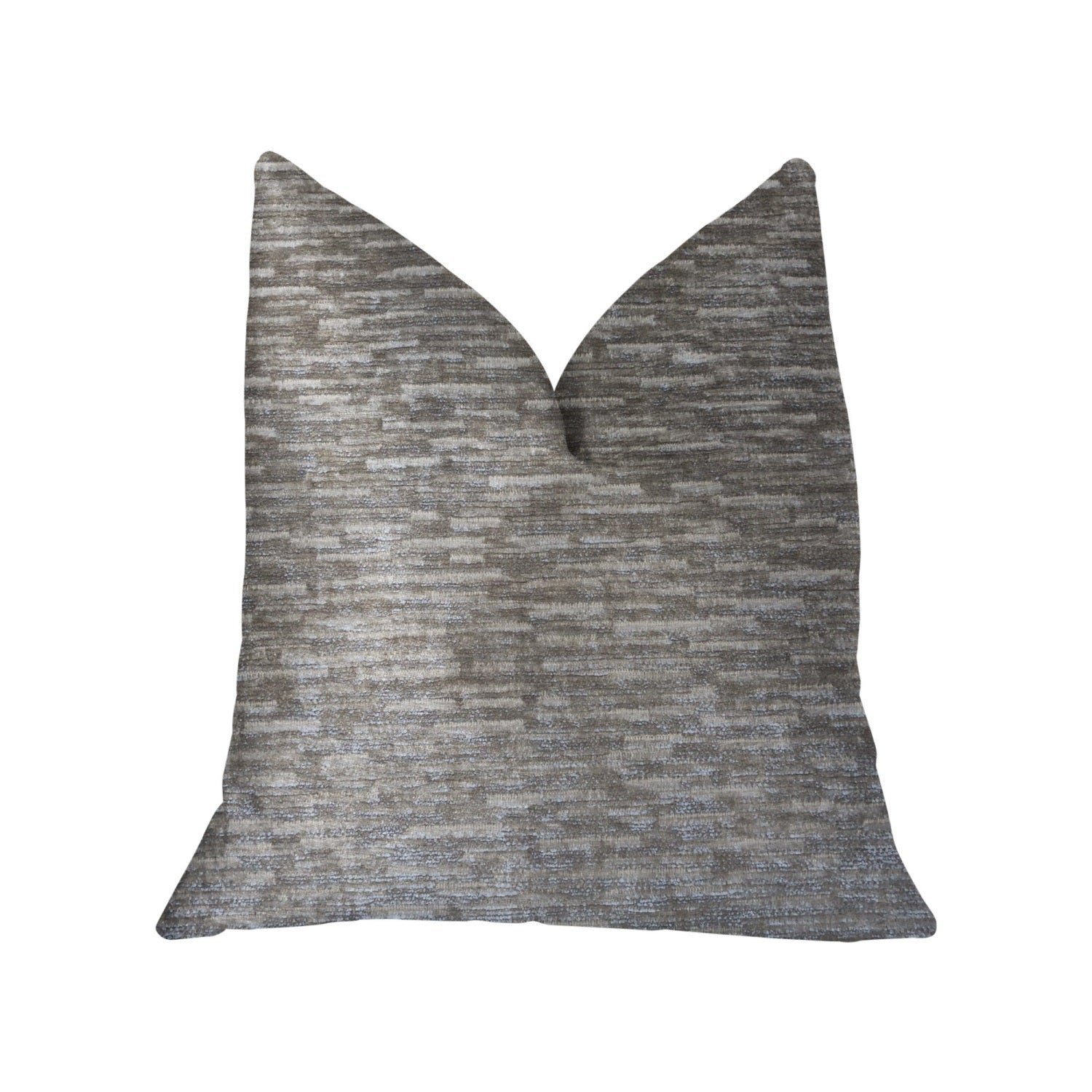 Plutus Montage Beige Luxury Throw Pillow - Double Sided  18' X 18'