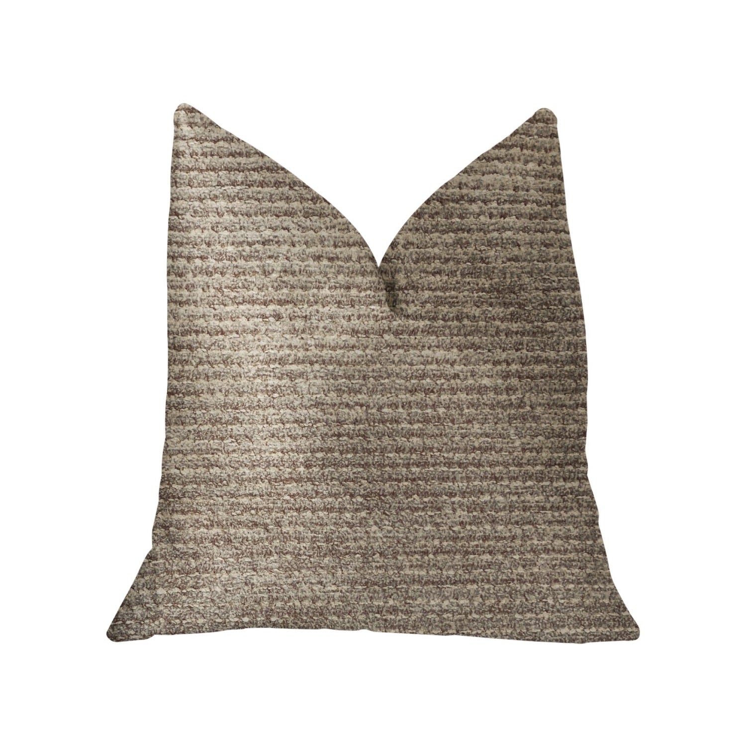 Plutus Classy Chic Ivory And Beige Luxury Throw Pillow - Double Sided  20' X 20'