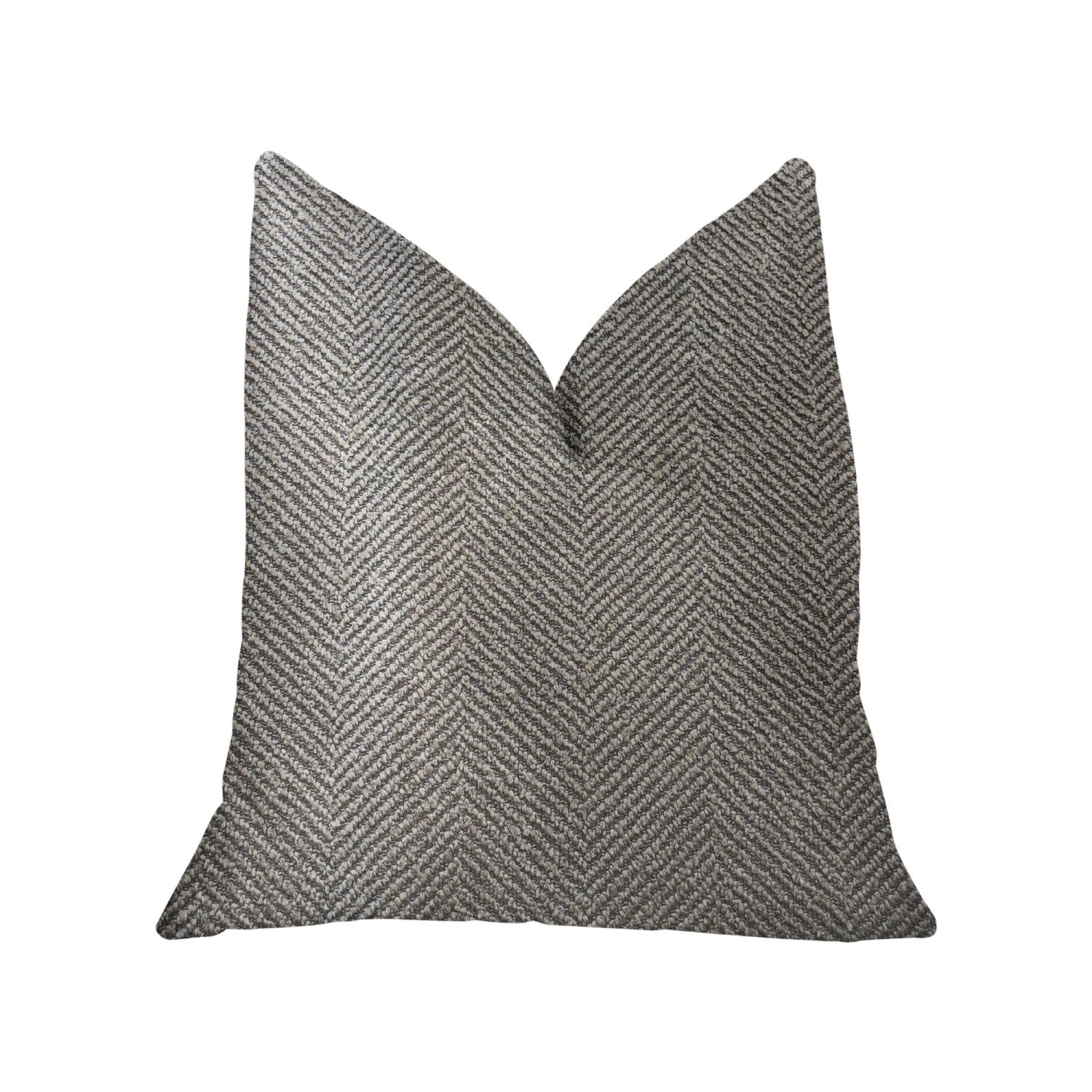 Plutus New Wave Hillside Brown Luxury Throw Pillow - Double Sided  22' X 22'