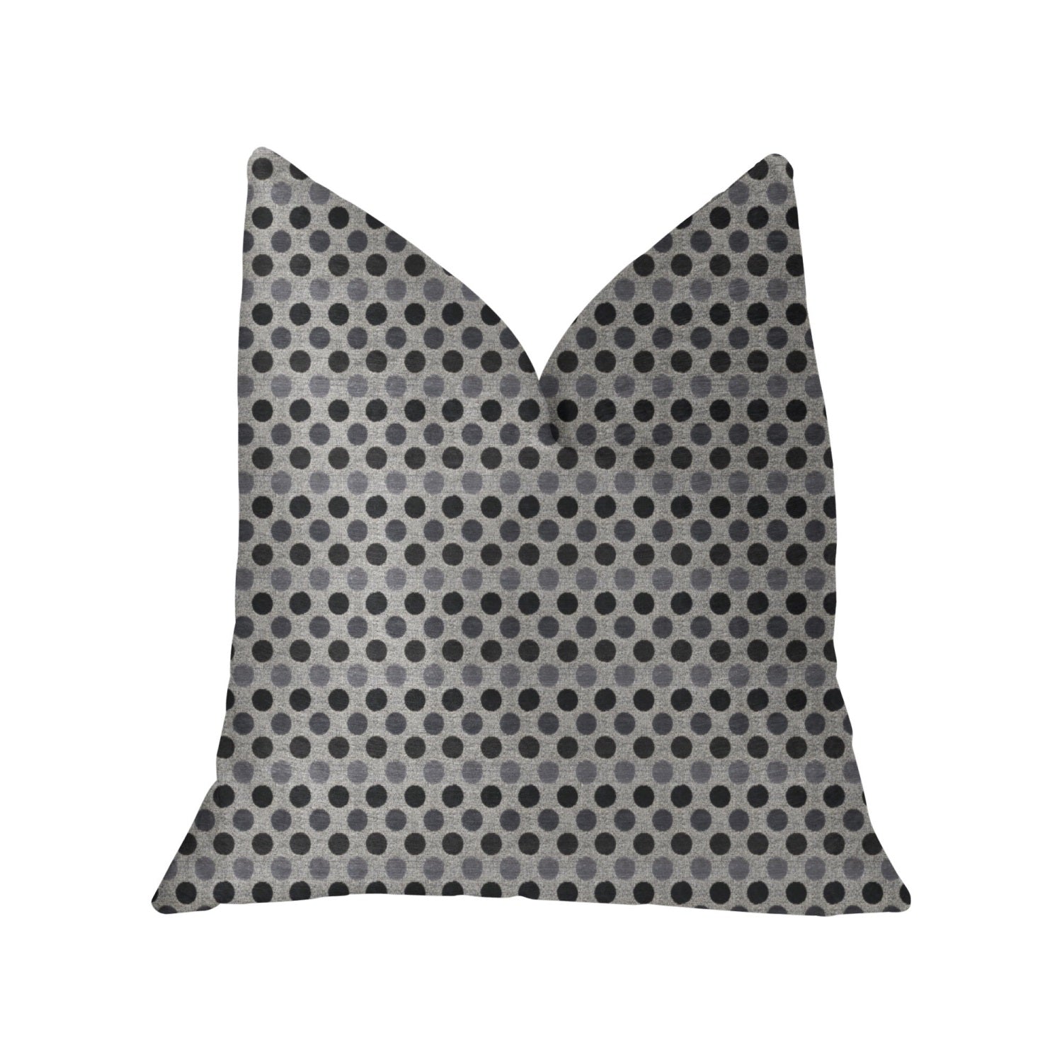 Plutus Paramount Gray And Black Luxury Throw Pillow - Double Sided  20' X 30' Queen
