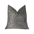 Plutus Drizziling Mist Gray Luxury Throw Pillow - Double Sided  12' X 20'