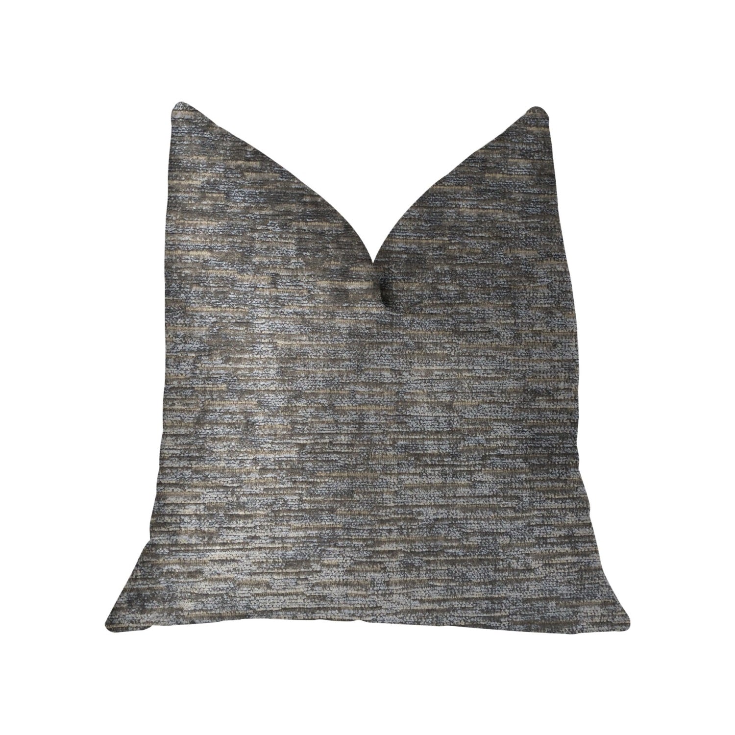Plutus Drizziling Mist Gray Luxury Throw Pillow - Double Sided  12' X 20'
