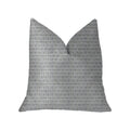 Plutus Deluxe Rockland Beige And Silver Luxury Throw Pillow - Double Sided  12' X 20'