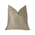 Plutus Willow Creek Beige And Ivory Luxury Throw Pillow - Double Sided  20' X 30' Queen