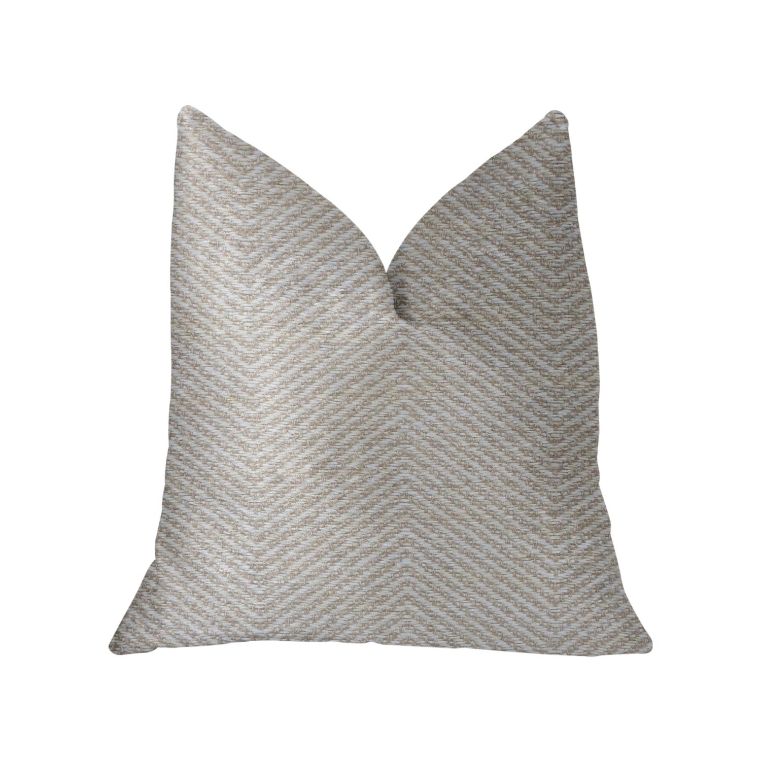Plutus Plainville Beige Luxury Throw Pillow - Double Sided  20' X 30' Queen