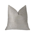 Plutus Plainville Beige Luxury Throw Pillow - Double Sided  24' X 24'